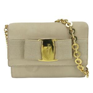 SALVATORE FERRAGAMO Gray Shoulder Bag